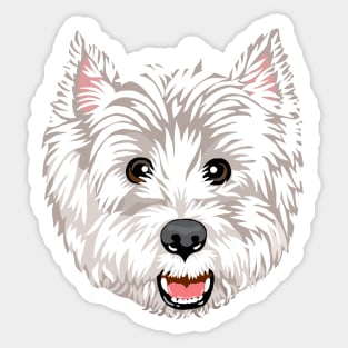 Westie face Sticker